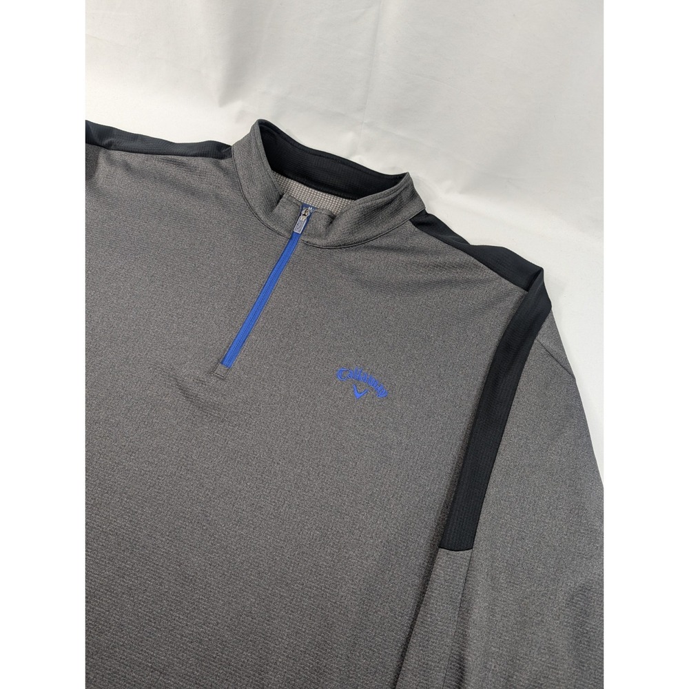 Callaway Waffle Knit 1/4 Zip Sweater 5XL Weather Series Swing Tech  Gray Great